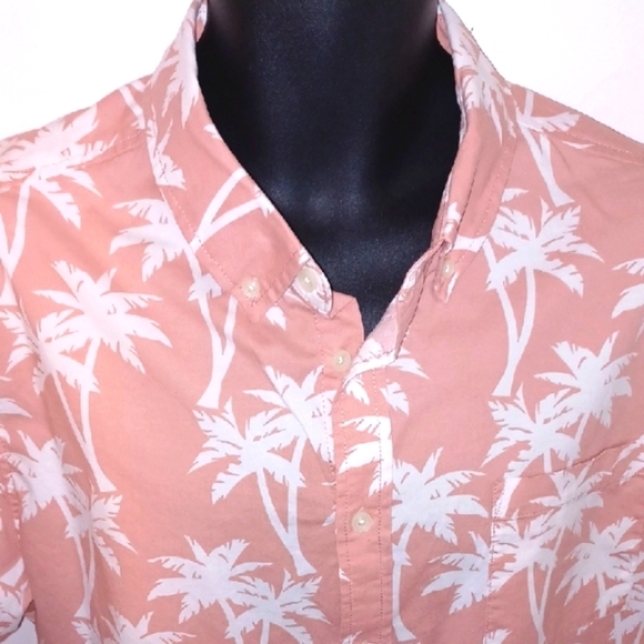 Goodfellow & Co Orange and White Casual Button Down Shirt, XL - Picture 4 of 9